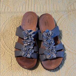 Clarks Blue Floral Sandals